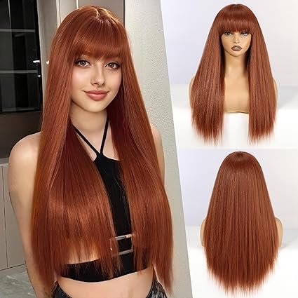 EMMOR Long Straight Yaki Wigs for Women