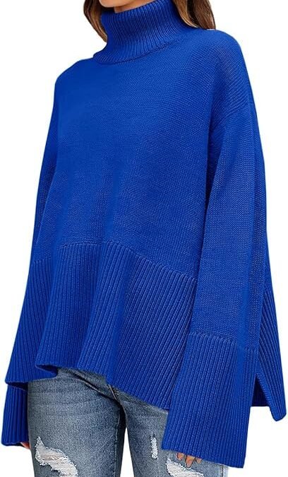LILLUSORY Women’s Fall Turtle Neck Long Sleeve Sweaters