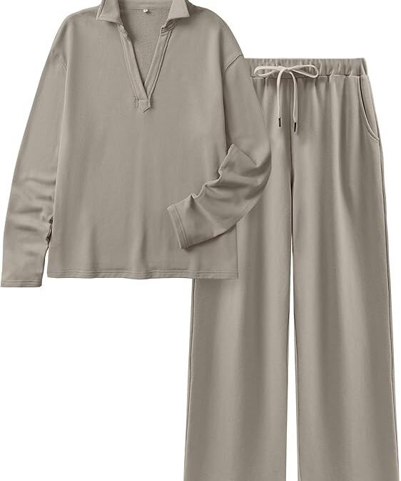 ANRABESS Lounge Sets for Women 2 Piece Fall Outfits Sweatsuit Set