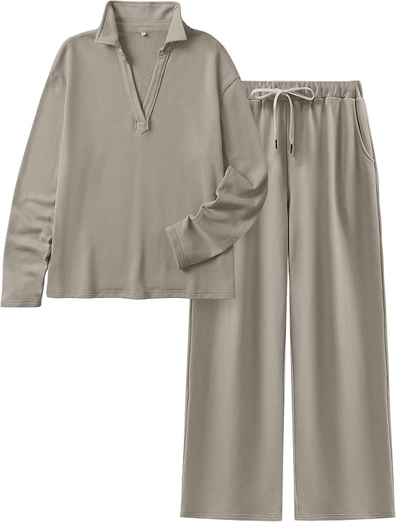 ANRABESS Lounge Sets for Women 2 Piece Fall Outfits Sweatsuit Set