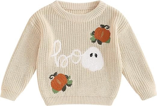 Baby Girl Boy Knit Sweater, Long Sleeve Pullover Sweatshirt